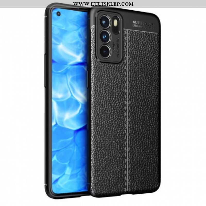 Etui do Oppo Reno 6 5G Efekt Skóry Litchi